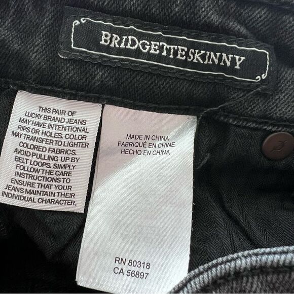 Lucky Brand Bridgette Skinny Ankle Raw Hem Button Fly Jeans - Picture 9 of 10